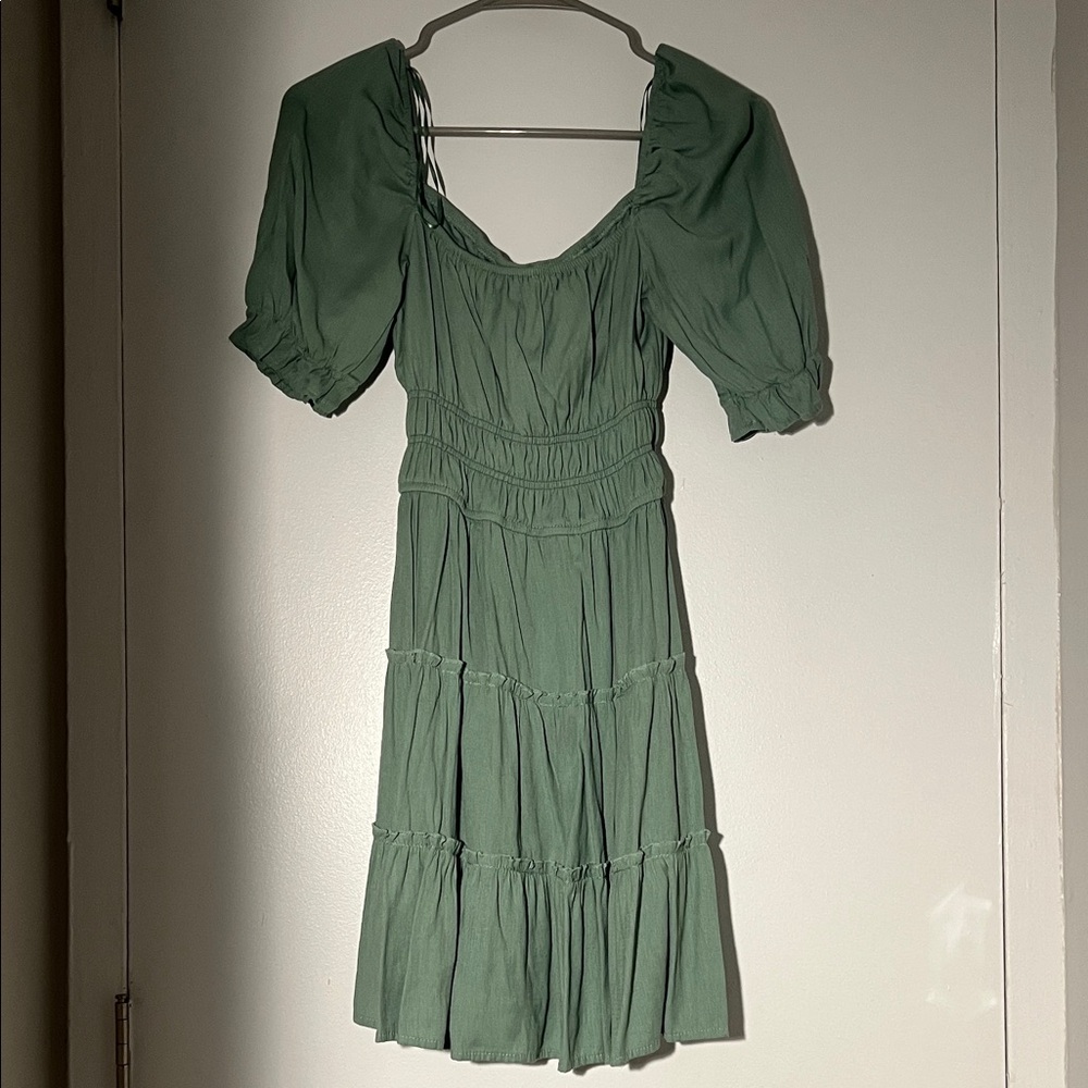Francesca's Collections Green Mini Dress